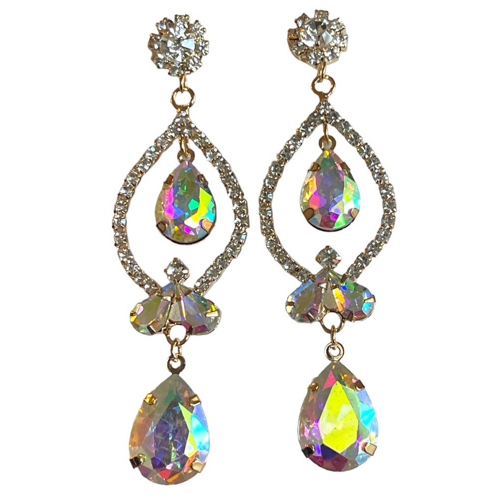 Bridal Jewelry Bridesmaid Earrings Statement Earrings Dangle Drop Earrings - Picture 2 of 9